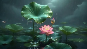雨落荷花池