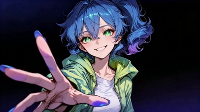 紫发少女