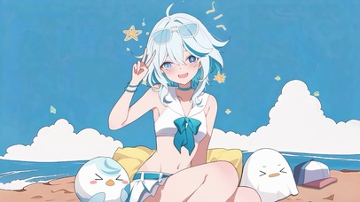 简单的夏日海滩