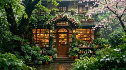 雨天雨林咖啡屋