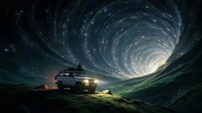 漩涡银河星空
