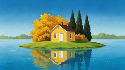 湖中的小屋