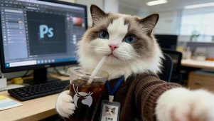 可爱咖啡猫咪