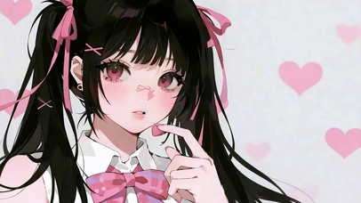 俏皮爱心少女