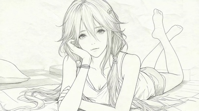 素描少女楪祈