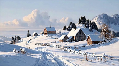 雪坡小屋