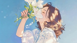 闻花香女孩
