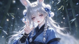 月下竹林兔耳萝莉