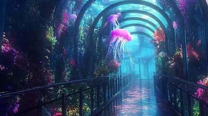 海底世界带鱼屏