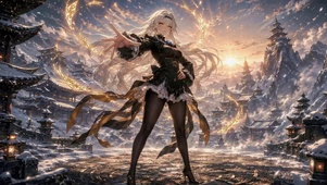 雪境光环少女