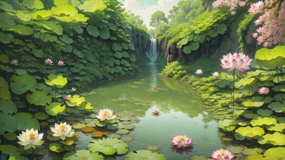 绿色荷塘