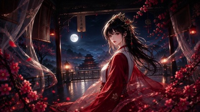 月下回眸