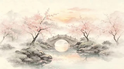 樱桥晚照