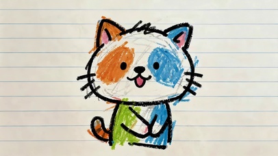 可爱彩铅猫咪