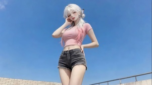 可爱长腿清纯女孩