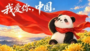 我爱你中国 敬礼萌熊猫