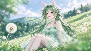 蒲公英旷野的森系精灵
