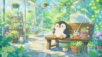 阳光花房的治愈小企鹅