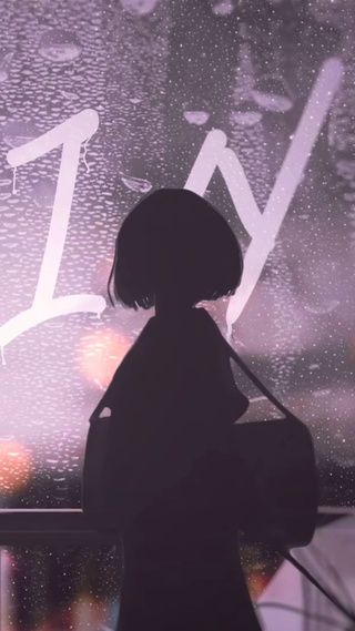治愈背影玻璃雨