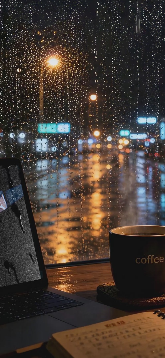 都市雨夜窗台（时钟版）