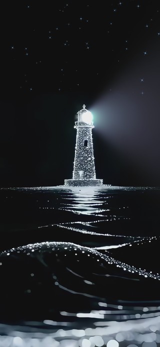 上岸の時計燈塔