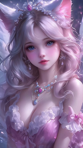 粉色可爱猫系公主萝莉高清