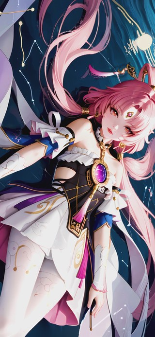 竖屏躺在水上的符玄