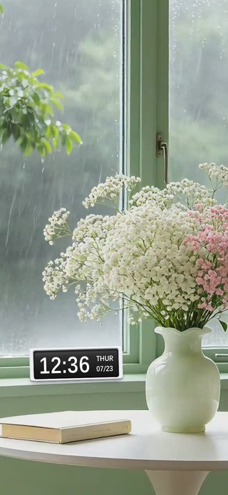 窗外下雨
