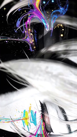 彩色涂鸦瞳孔