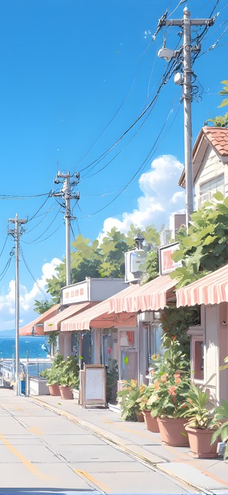 海边小镇街道