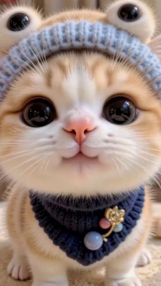 软萌大眼可爱橘猫咪