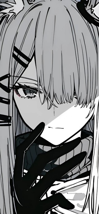 黑白冷漠少女-霜星