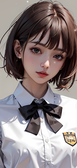 可爱黑发少女