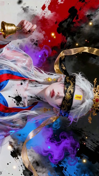 水墨古风绝响铃铛蒙眼御姐