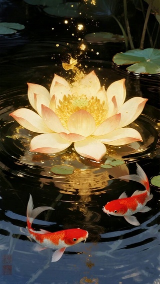 锦鲤莲花