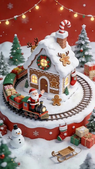 旋转的圣诞老人