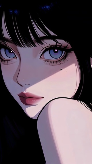 回眸暗调美人