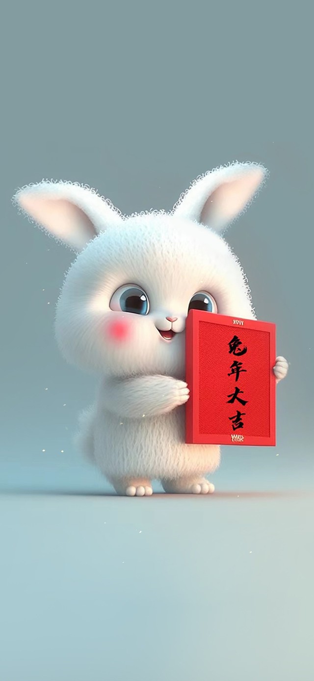 可爱兔兔 迎好运