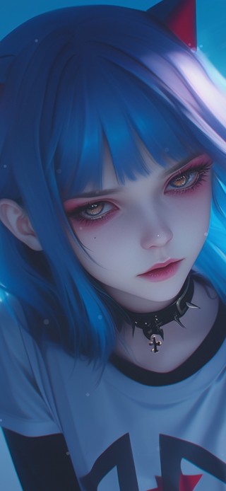 狐耳蓝发少女