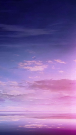 唯美天空晚霞带鱼屏