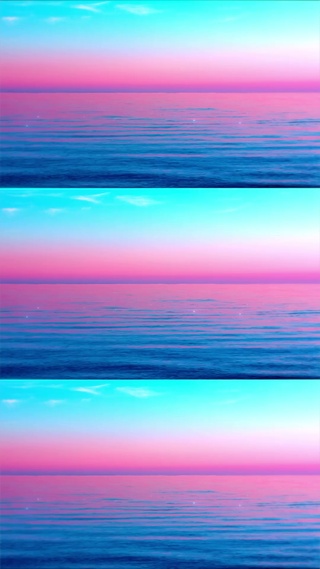 4k梦幻粉色海洋天空