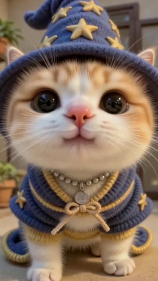 可爱魔法小橘猫