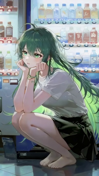 少女和猫