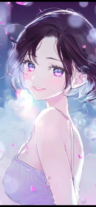 唯美睡衣吊带性感女生