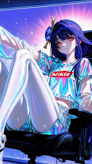 紫夜霓虹炫彩少女-雷电将军