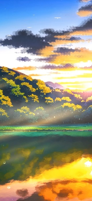 唯美治愈日出高山湖