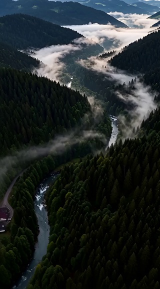 雾林山涧幽谷