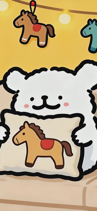 线条小狗新年主题派对