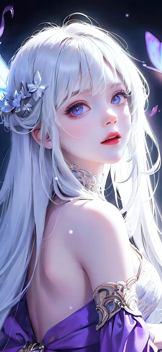 4K紫蝶精灵少女的惊鸿一瞥