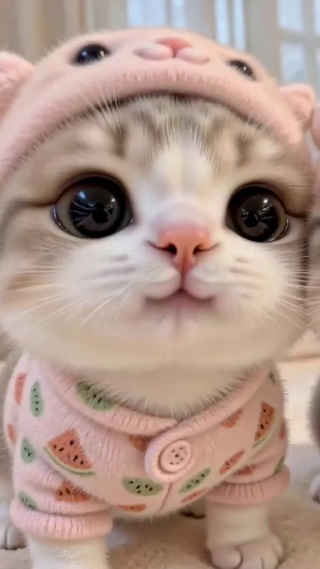 呆萌可爱双胞胎小奶猫